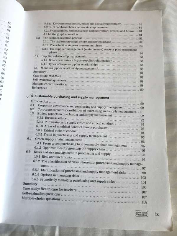 Purchasing and Supply Management 6th edition WMJ Hugo, JA Badenhorst-Weiss