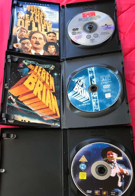 DVD Combo Monty Python The meaning of life + Das Leben desvBrian + Silent Movie