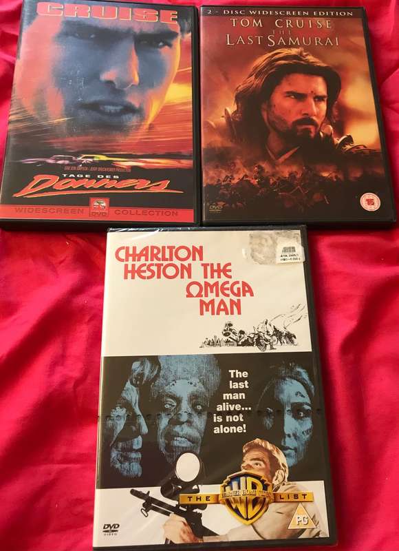 DVD movie Import Days of Thunder French, The Last Samurai 2 Disc edition, Sealed Omega Man New