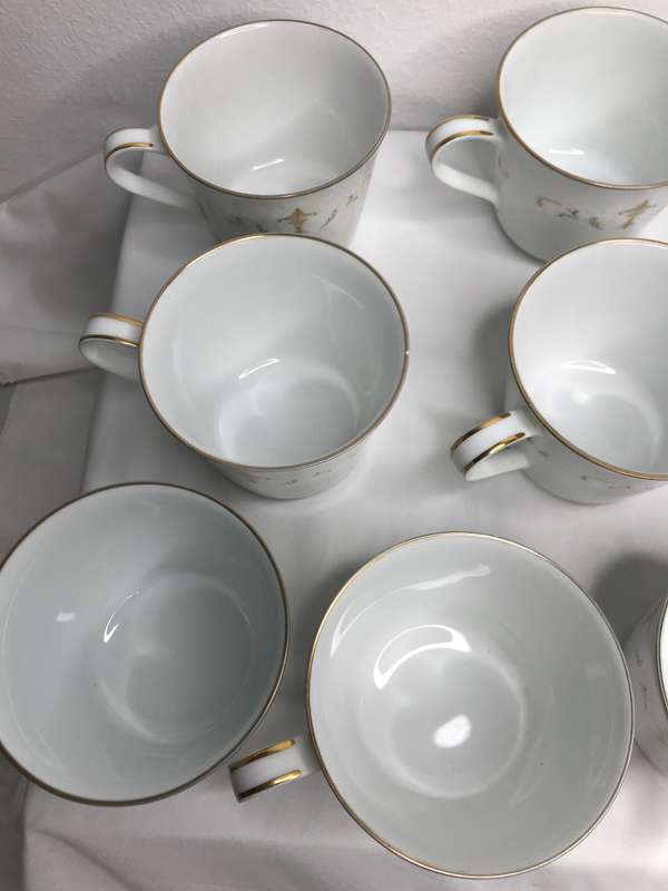 Noritake 6520 Tea set 12 cups and 12 sauces with milk and sugar jar
