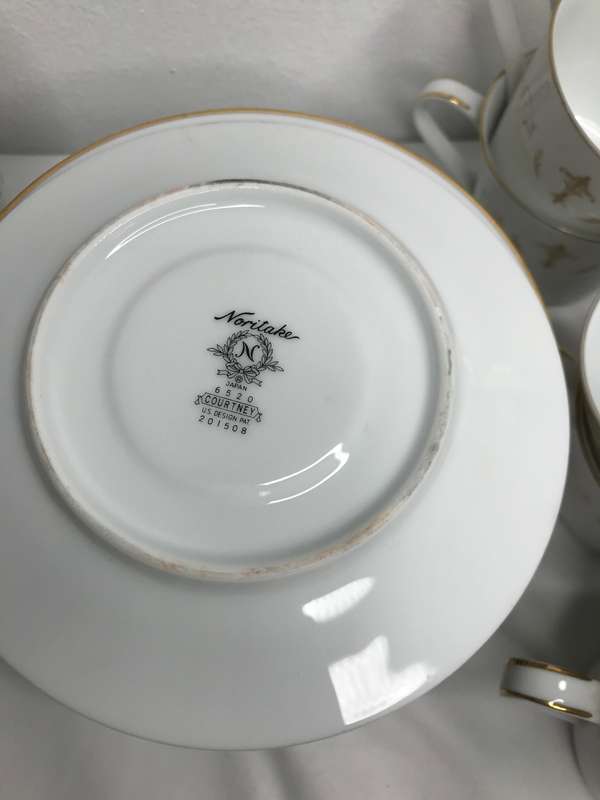 Noritake 6520 Tea set 12 cups and 12 sauces with milk and sugar jar