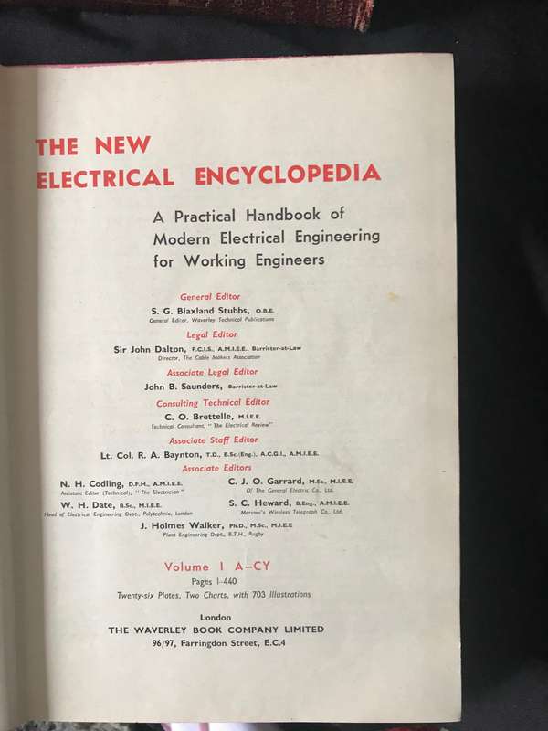 The New Electrical Encyclopedia volume 1-4 by Waverley