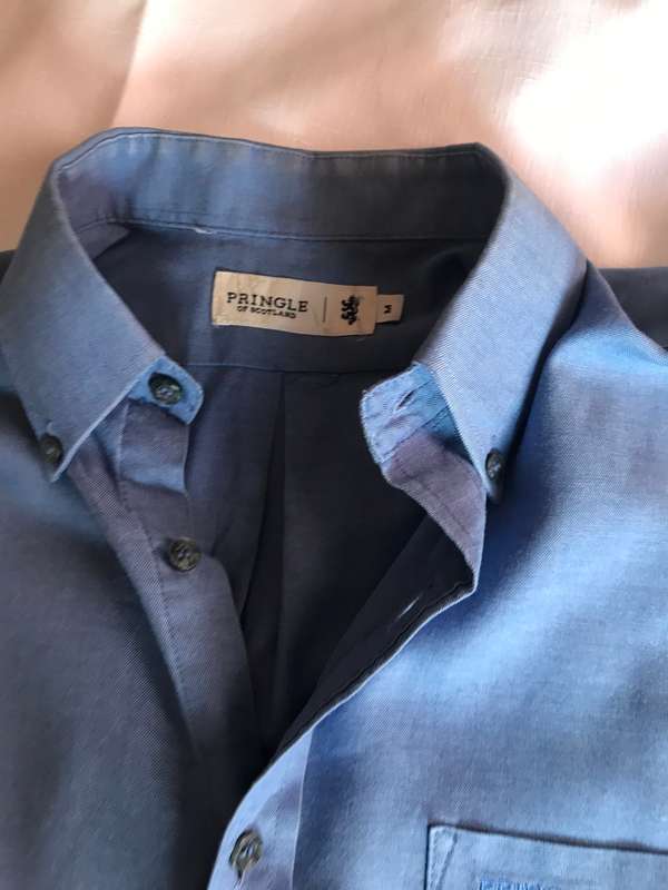 Pringle of Scotland Shirt Blue long sleeve Medium