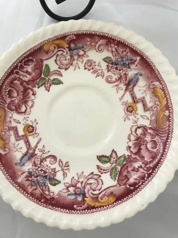 Johnson Brothers China England DEVONSHIRE Brown - TEA CUP SAUCER Pat nr 118579