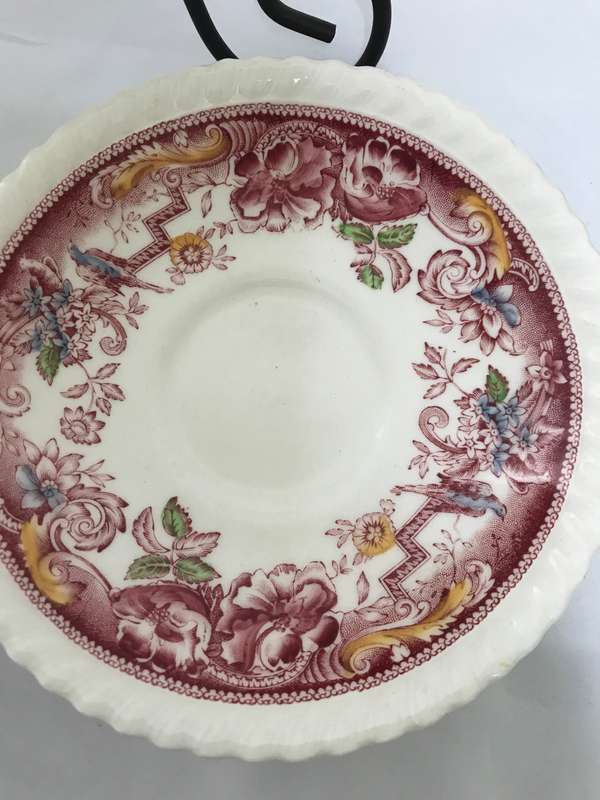 Johnson Brothers China England DEVONSHIRE Brown - TEA CUP SAUCER Pat nr 118579
