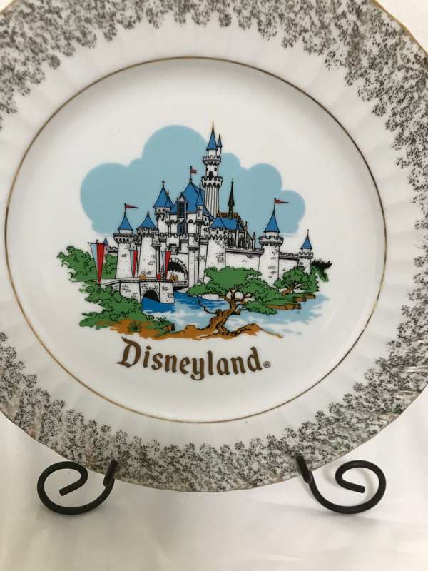 Disneyland Souvenir Plate Sleeping Beauty Castle