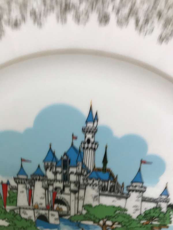 Disneyland Souvenir Plate Sleeping Beauty Castle