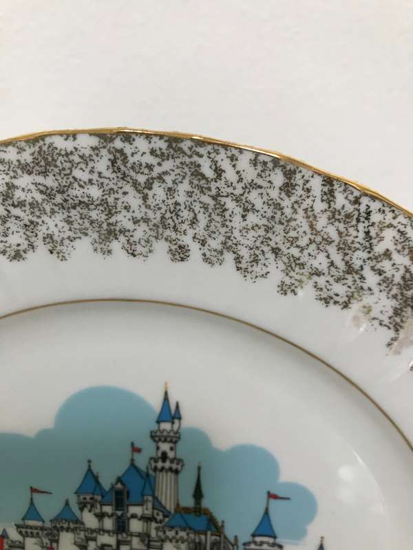 Disneyland Souvenir Plate Sleeping Beauty Castle