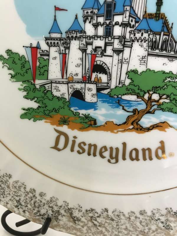 Disneyland Souvenir Plate Sleeping Beauty Castle