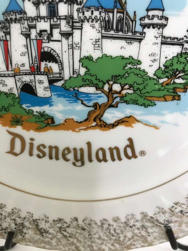 Disneyland Souvenir Plate Sleeping Beauty Castle