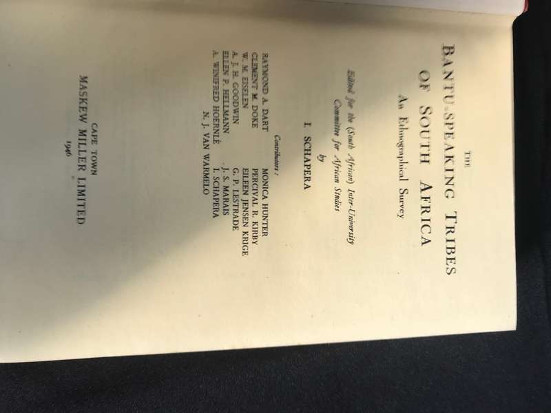 Bantu-Speaking Tribes of South-Africa An Ethnographical Survey 1946 & 1966
