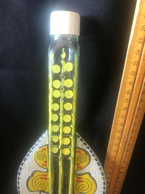 1969 Bouzouki Greek Mandolin Decanter 12" Glass Bottle