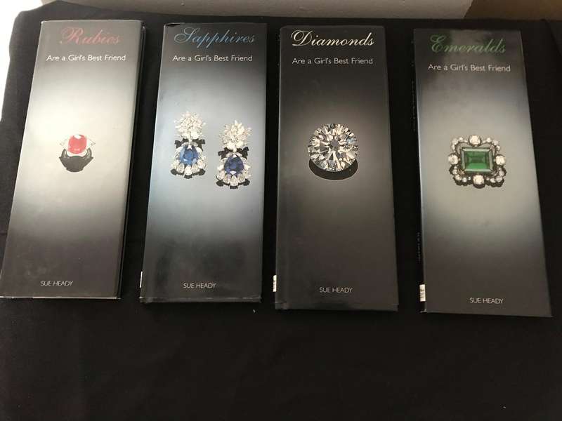 Set Of 4, Sapphires, Rubies, Emeralds And Diamonds-Girls Best friends by Sue Heady