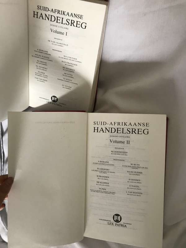 Suid-Afrikaanse handelsreg volume 1 & 2