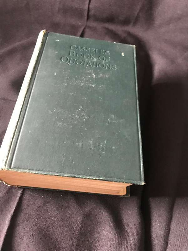 Cassells's Book of Quotations, Proverbs and Household Words Benham, W Gurney 1914