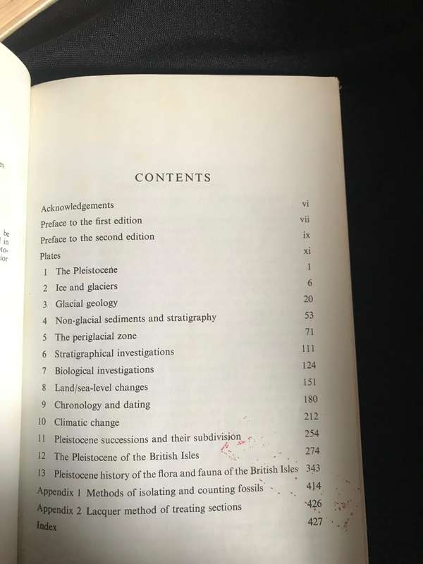 Pleistocene Geology and Biology 2nd edition 1977 West, R G