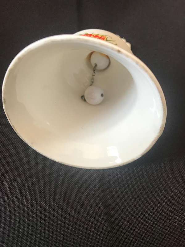 Souvenir of Wales Porcelain Bell, Bone China Decorative Bell