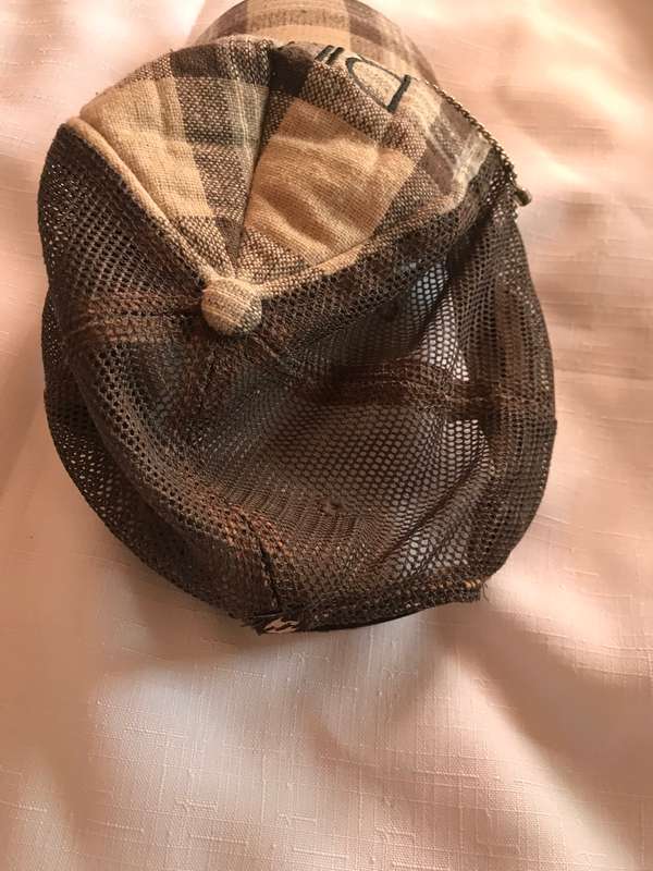 Vintage Billabong Spell Out Plaid Pattern Trucked Hat