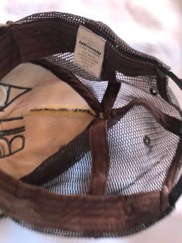 Vintage Billabong Spell Out Plaid Pattern Trucked Hat
