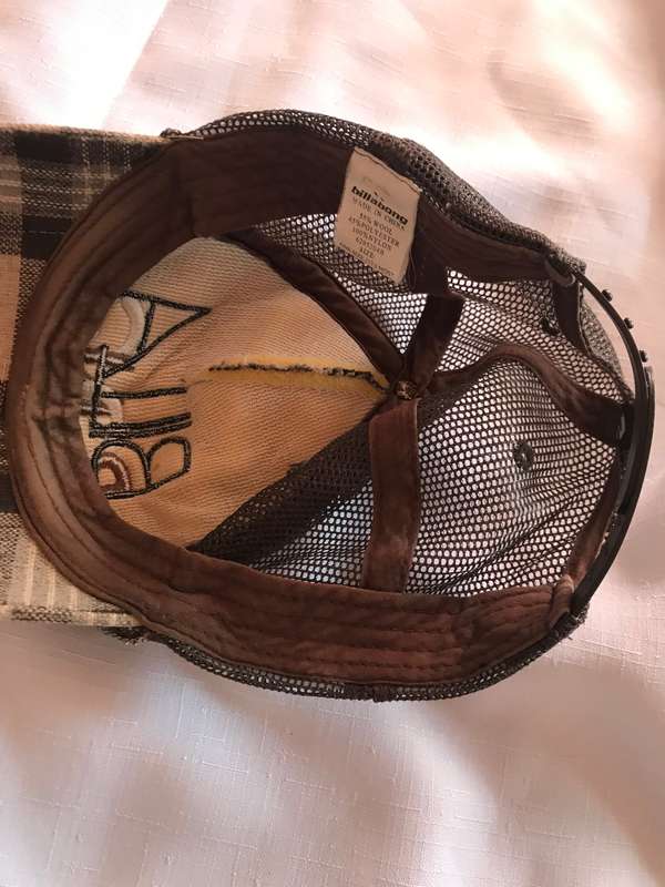Vintage Billabong Spell Out Plaid Pattern Trucked Hat