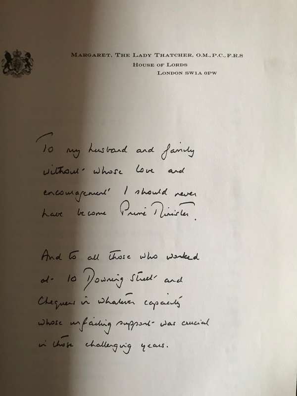 The Downing Street Years, Margaret Thatcher, First Edition, 1993