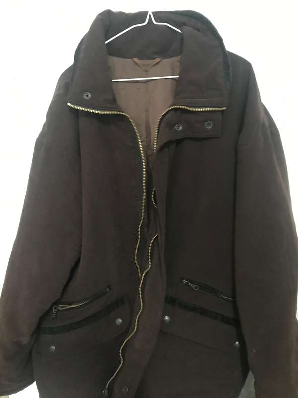 Brown Suede Thick Jacket XL