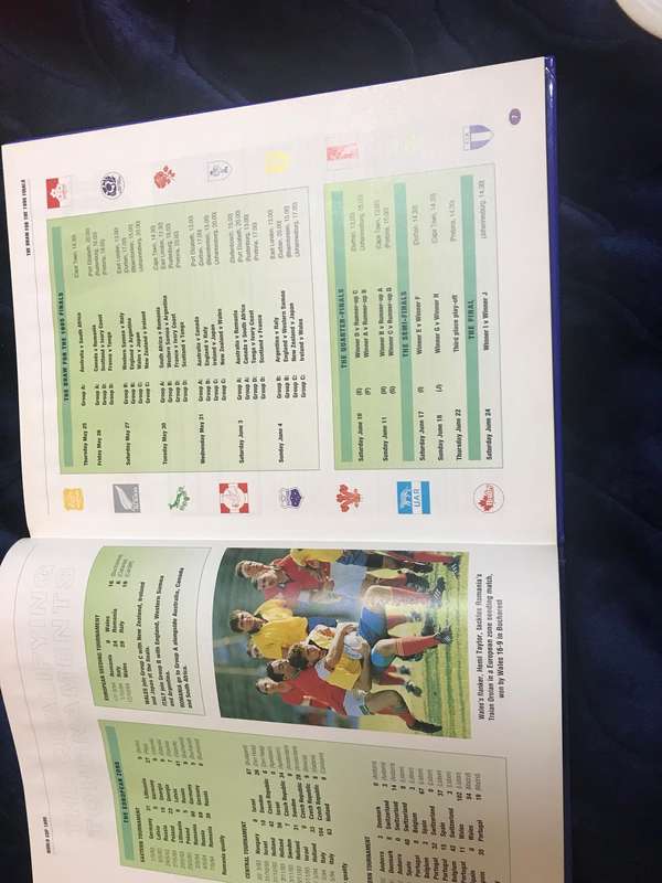 Memorabilia 1995 World cup Skottelbraai/Enamel and book