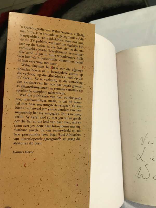 Memoires Wilna Snyman  Signed Copy