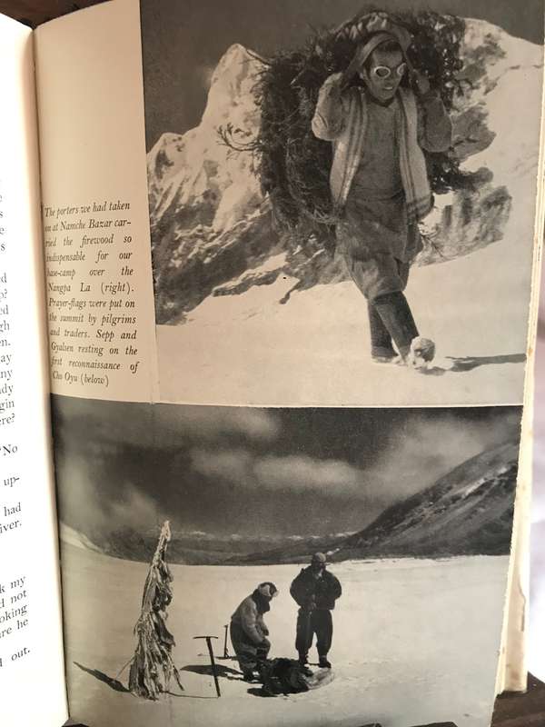 Cho Oyu by Herbert Tichy 1957  36 plates inside Actual Climb of Mountain Experience Documented