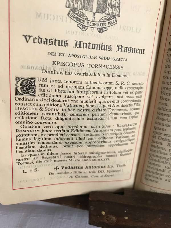 Latin Breviarium Romanum 1926 Table of Sermons for Entire Year