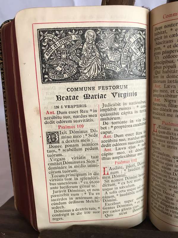 Latin Breviarium Romanum 1926 Table of Sermons for Entire Year