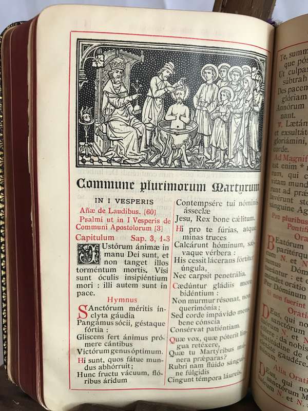 Latin Breviarium Romanum 1926 Table of Sermons for Entire Year