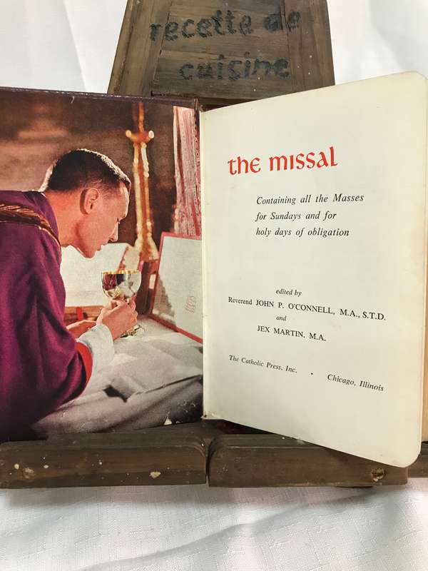Catholic Missal 1954,1955 Containing All the Masses for Sunday Holy Days Obligations