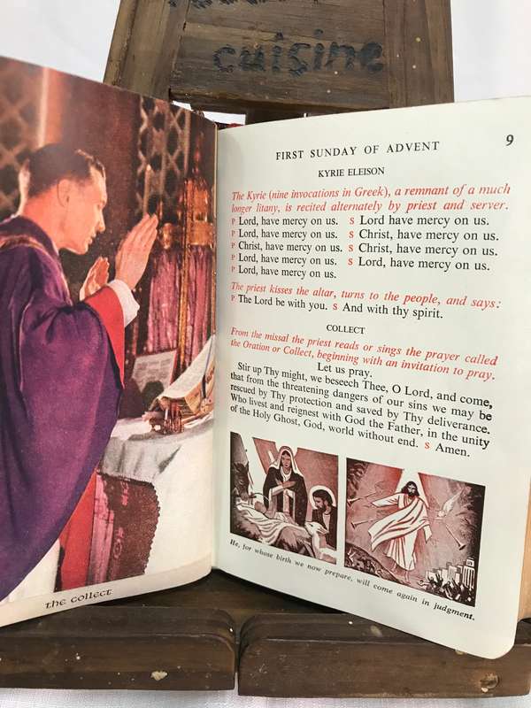 Catholic Missal 1954,1955 Containing All the Masses for Sunday Holy Days Obligations