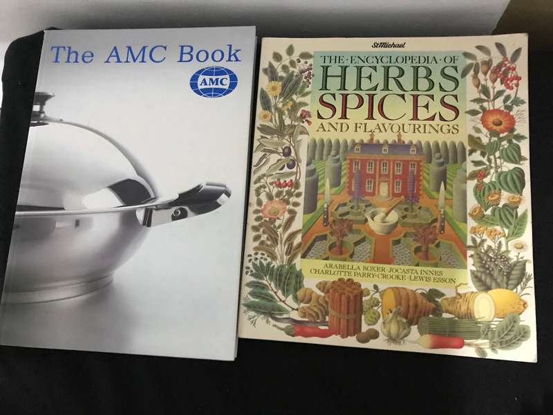 AMC cookbook and The Encyclopedia of HERBS SPICES and FLAVORING