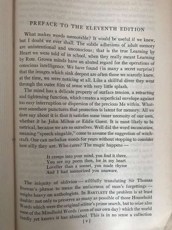 Familiar Quotations 1946 John Bartlett 11th edition