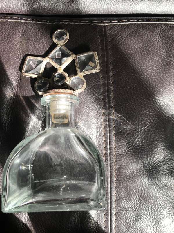 Clear glass bottles with Decorative Collectable props