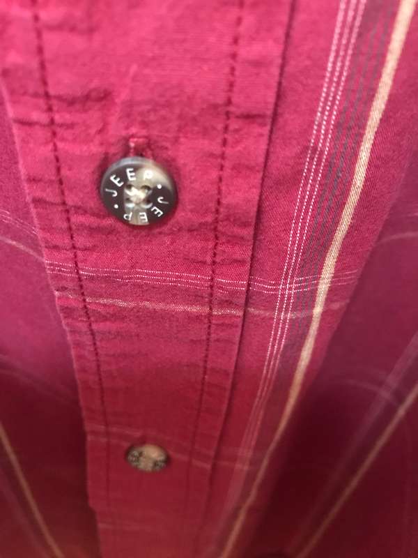 Jeep Shirt Mens Short sleeve red size large Red