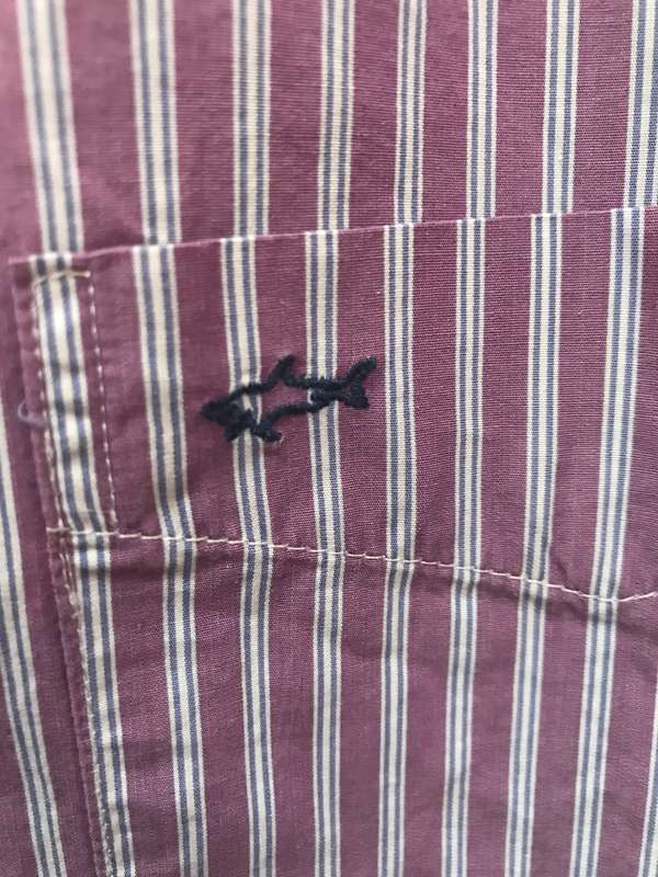 Paul and Shark Shirt Long Sleeve stripe purple size large