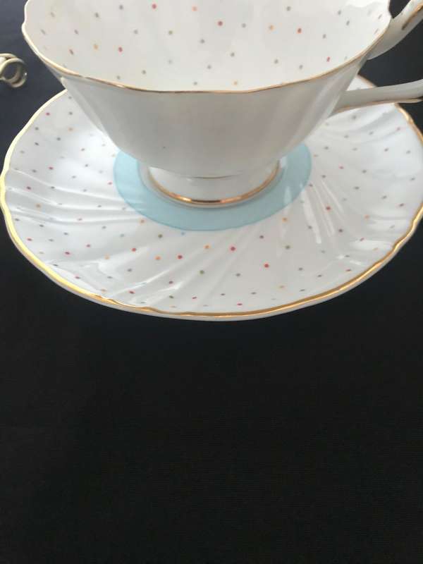 William James cup and saucer with Decorative Porcelain Tile Coaster Featuring Dog Portrait,