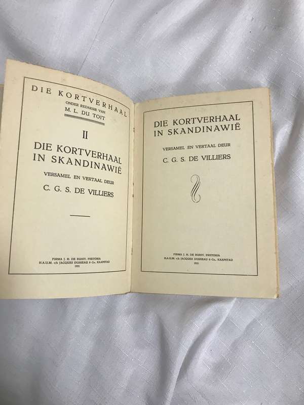 Die Kortverhaal in Skandinawië C.G.S. De Villiers 1931
