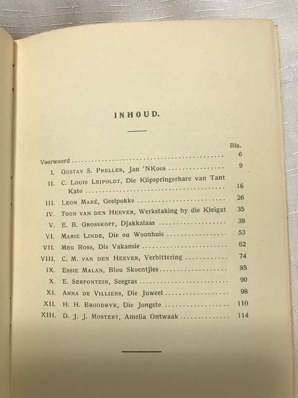 Die Jongste Afrikaanse Kortverhale Kritzinger, M. S. B. Published by J. H. de Bussy, 1932