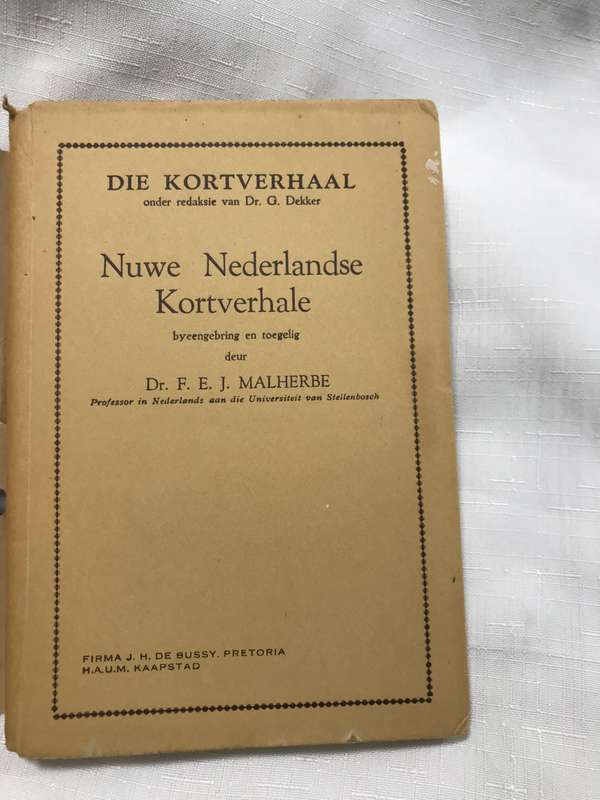 Nuwe Nederlandse Kortverhale. Malherbe, Dr. F. E. J.