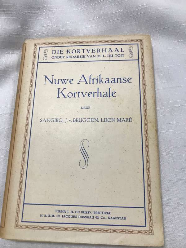 Nuwe Afrikaanse Kortverhale by Sangiro , Bruggen, J v. 1932