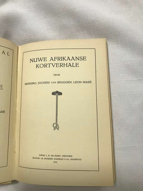 Nuwe Afrikaanse Kortverhale by Sangiro , Bruggen, J v. 1932