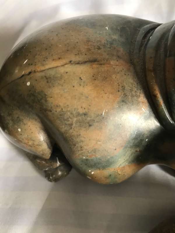 Hippopotamus Hippo Adult and Calf Animal realistic sculpture