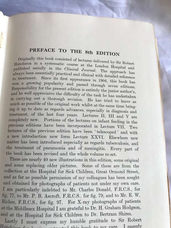 Lectures onn Diseases of Children 8th edition 1940