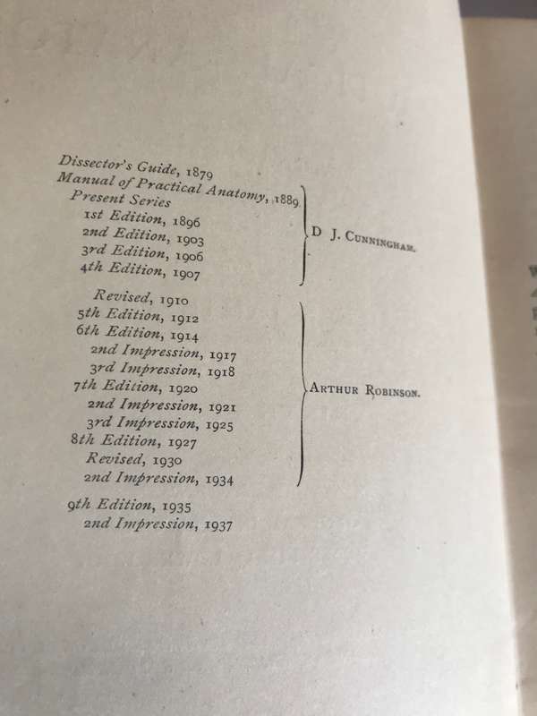 Cunninghams manual of Practical Anatomy volume 1 upper and lower limb 9th edition