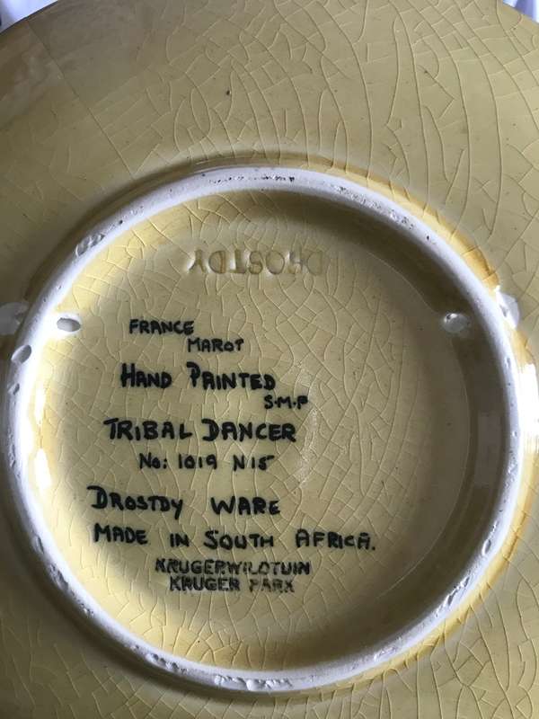 Drosdy Ware Hand painted Tribal Dancer No:1019 No:15.