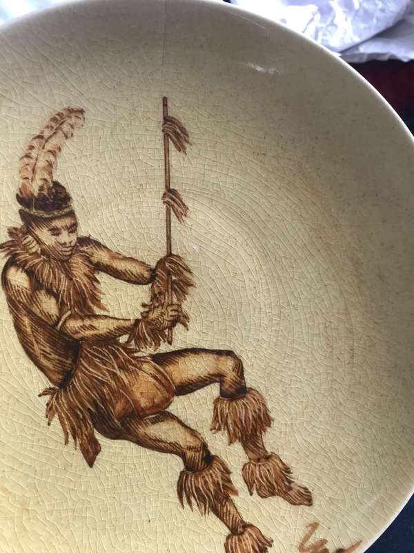 Drosdy Ware Hand painted Tribal Dancer No:1019 No:15.